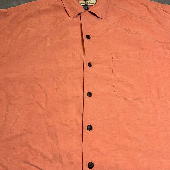 Tommy Bahama Men's 100% Silk Palm Tree Design Hawaiian Button Up Shirt Size MED - Picture 5 of 9
